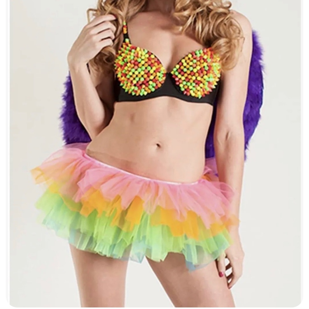 Western fashion neon petticoat tutu. NWT. One size